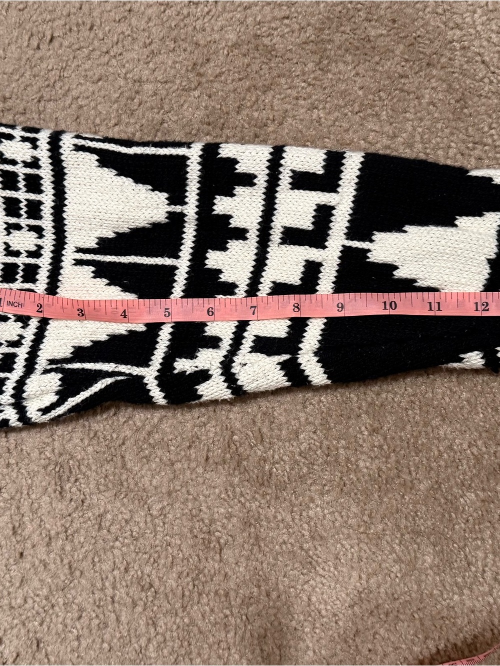 Ralph Lauren Black and White Geometric Shawl Cardigan - Picture 9 of 9